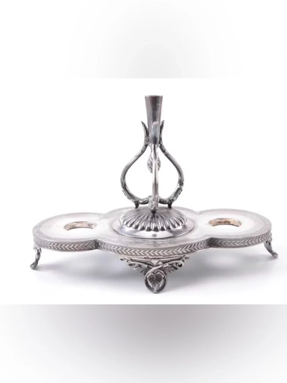 True Vintage Sheffield silver plate vanity accessories set Art Nouveau